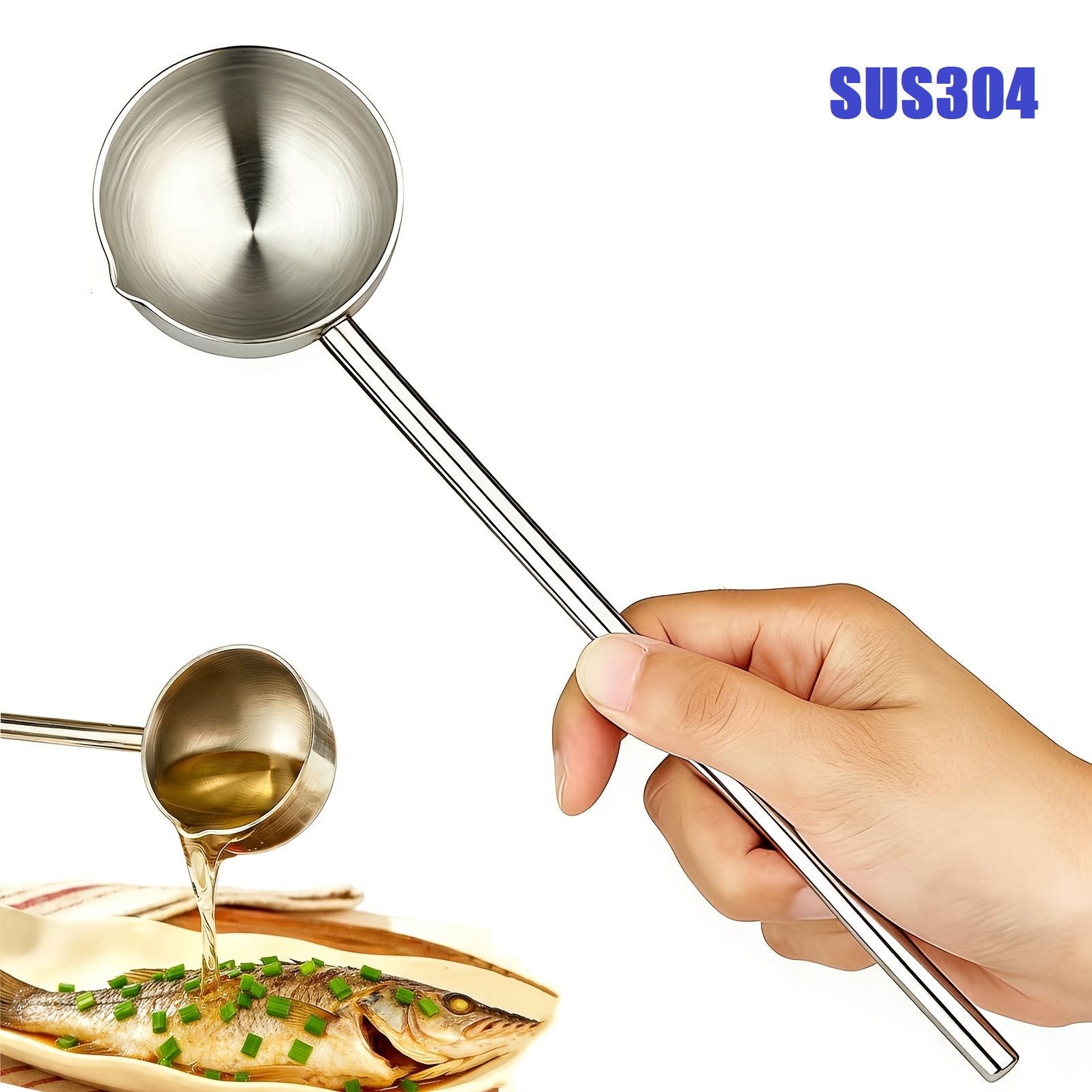Commercial Kitchen Utensils - Ложка для горячего масла с длинной
